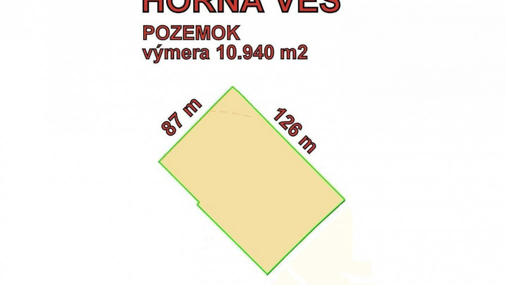 HORNÁ VES  stavebný pozemok na podnikanie- výstavbu RD