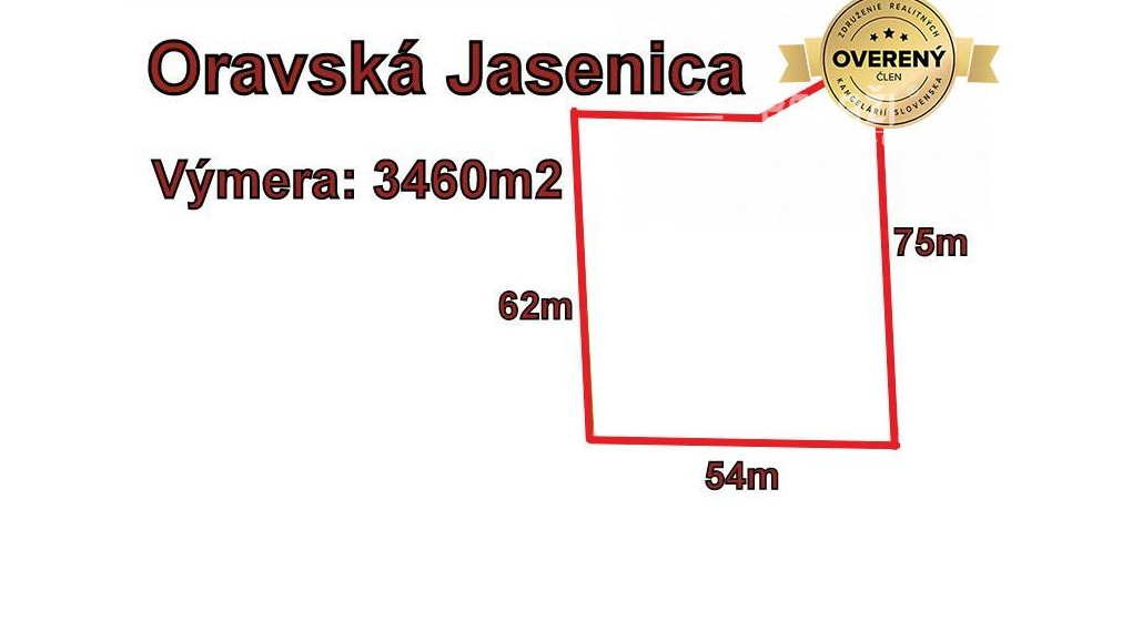 Oravská Jasenica - pozemok 3460m2,okr. Námestovo