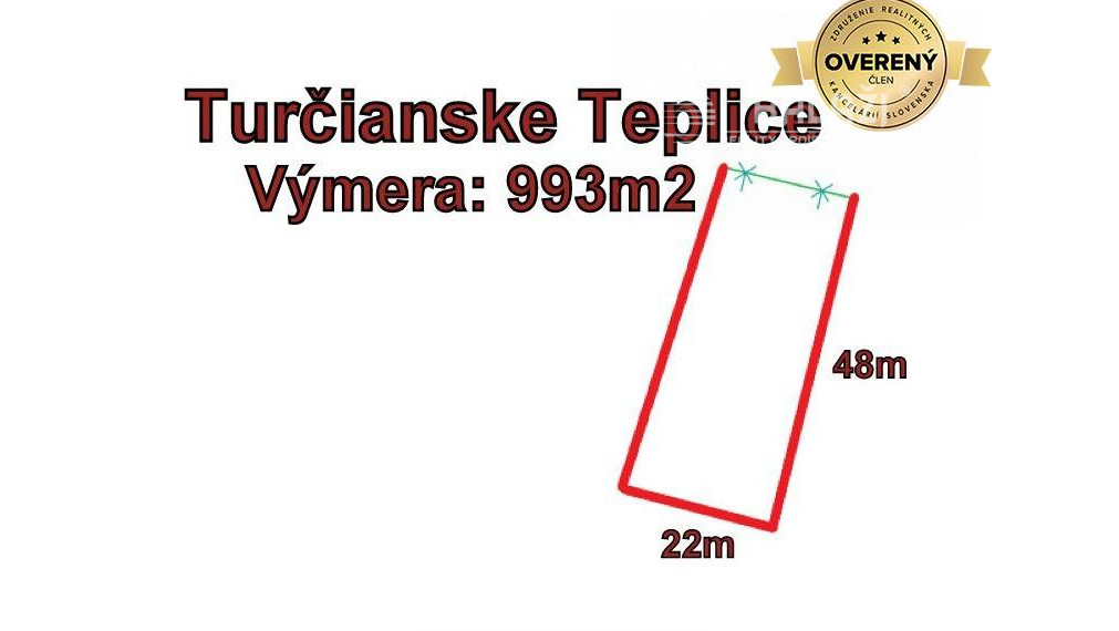 Turčiansky Michal - pozemok 993 m2, okr. Turčianske Teplice