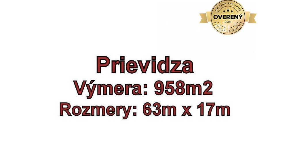 PRIEVIDZA - pozemok 958m2