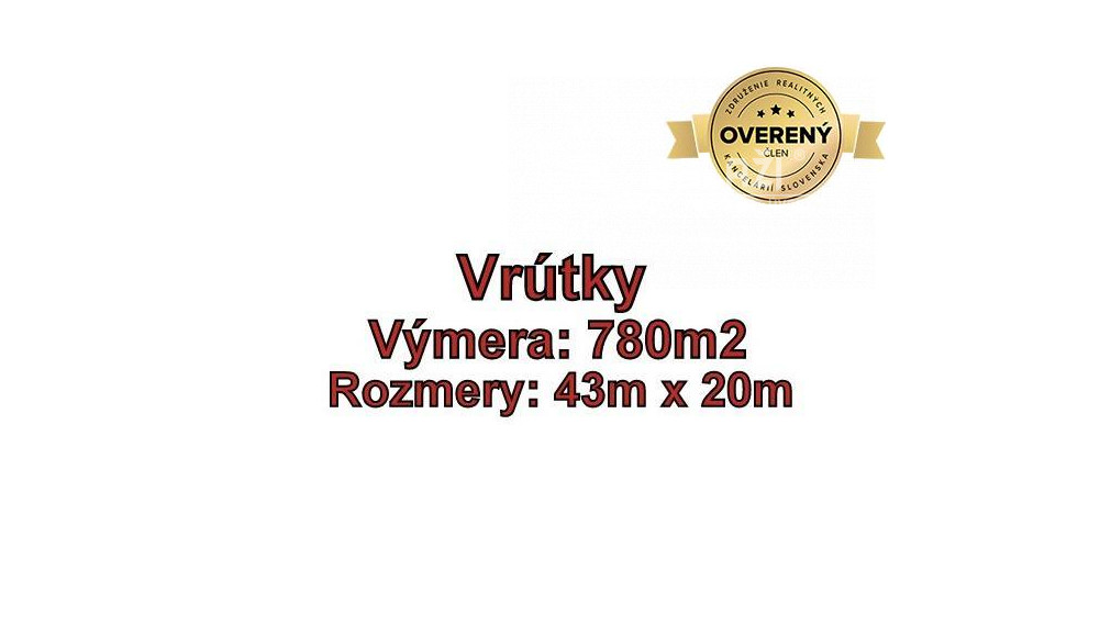 Vrútky - pozemok 780 m2,okr, Martin