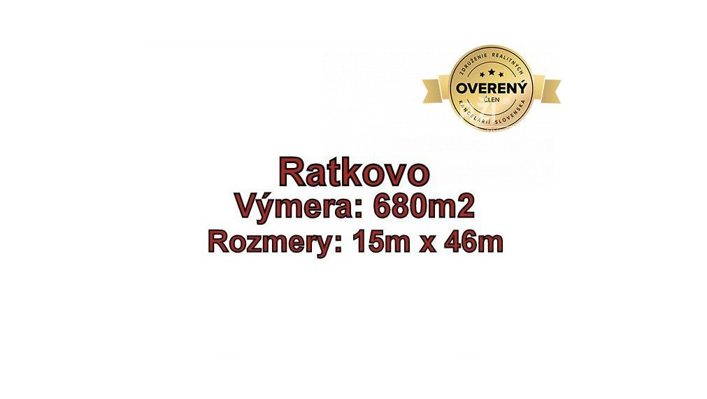 Rezervované!Ratkovo pozemok vhodný pre rodinný dom 700 m2, okr. Martin