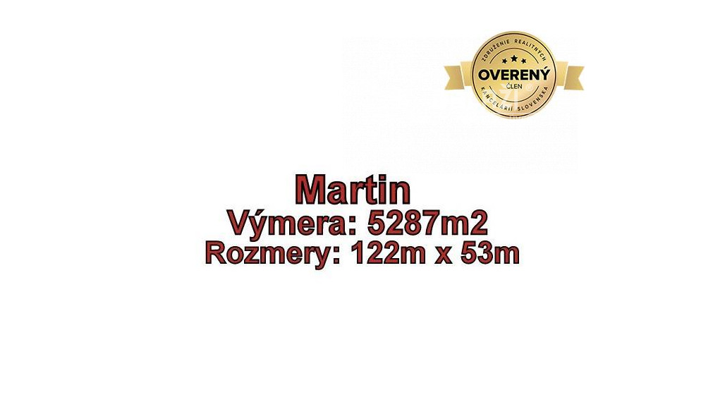 MARTIN-Záturčie pozemok na stavebné a komerčné využitie 5287 m2