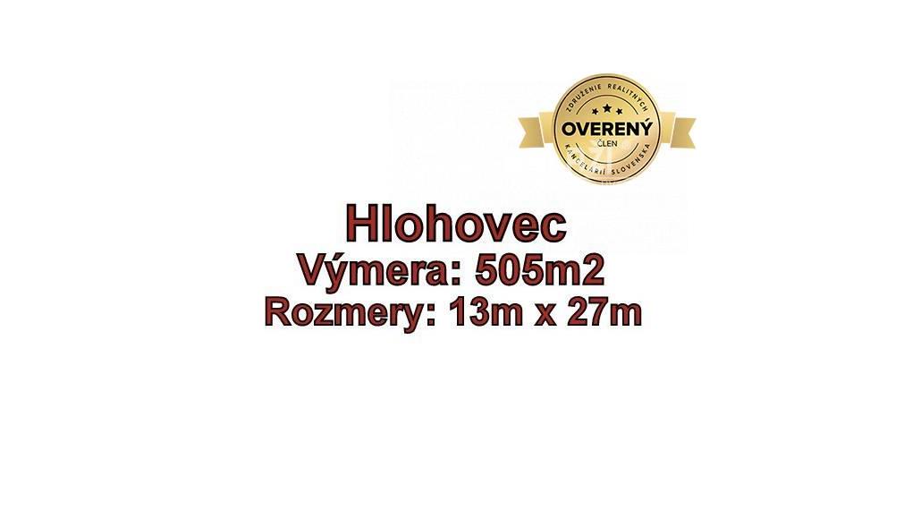 HLOHOVEC pozemok vhodný na IBV, výmera 505 m2