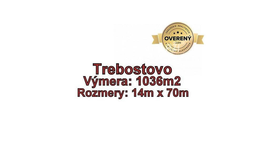 TREBOSTOVO - pozemok 1036 m2, okr. Martin