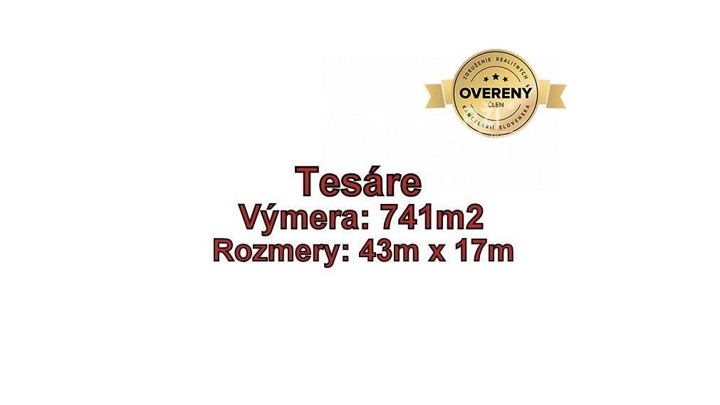 TESÁRE pozemok v intraviláne 741 m2, okr. Topoľčany