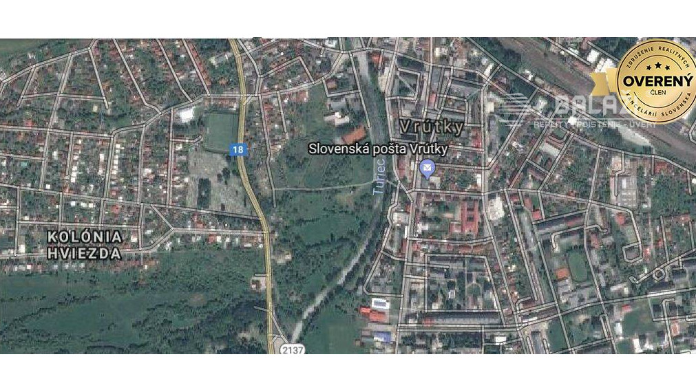 VRÚTKY - polyfunkčná budova, pozemok 287m2,okr. Martin