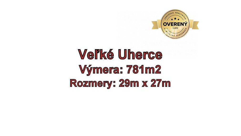 VEĽKÉ UHERCE pozemok na výstavbu 781m2, okr. Partizánske 
