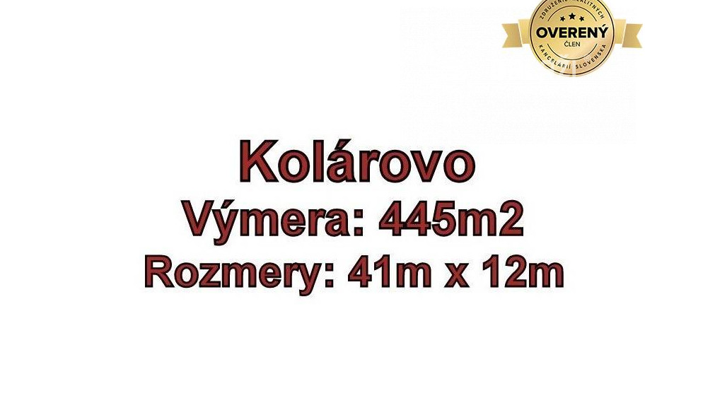 KOLÁROVO záhrada s výmerou 445 m2, okr. Komárno 