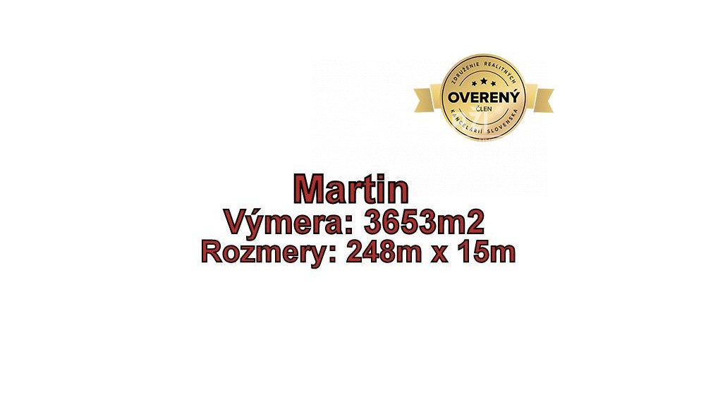 MARTIN-Záturčie pozemok na developerské  účely o výmere 3653m2