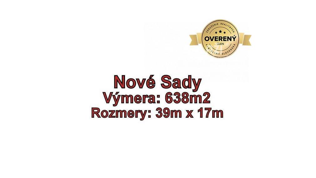 NOVÉ SADY stavebný pozemok 638m2, okr. Nitra