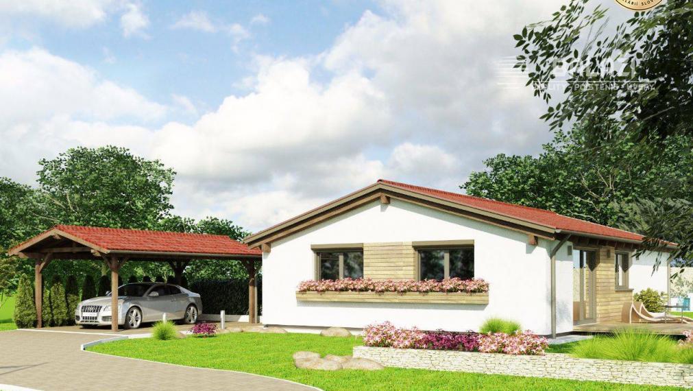 DREVODOM - NÍZKOENERGETICKÝ 4 izbový, 108 m2, okr. Zlate Moravce