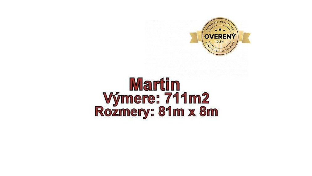 MARTIN - Záturčie pozemok o výmere 711m2