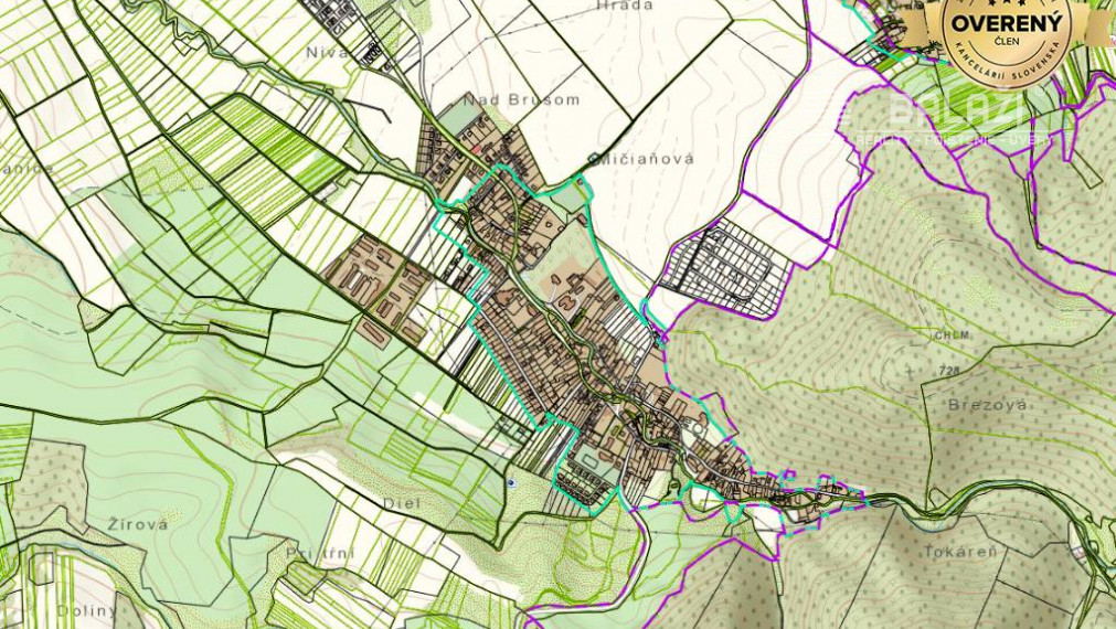 Necpaly stavebný pozemok 520 m2 so stavebným povolením, okr. Martin