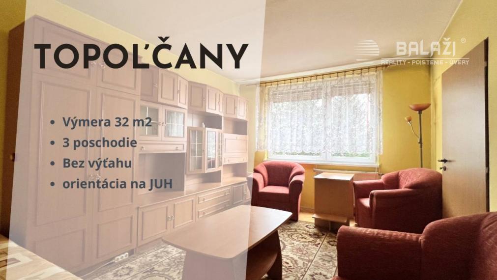 1 izbový byt TOPOĽČANY, okr. Topoľčany