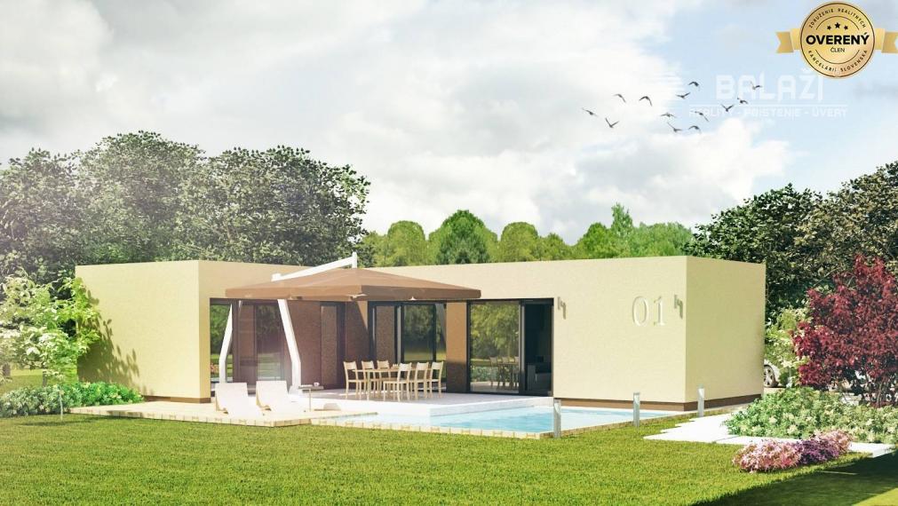 DREVODOM - NÍZKOENERGETICKÝ 2 izbový, 42 m2, okr. Zlaté Moravce