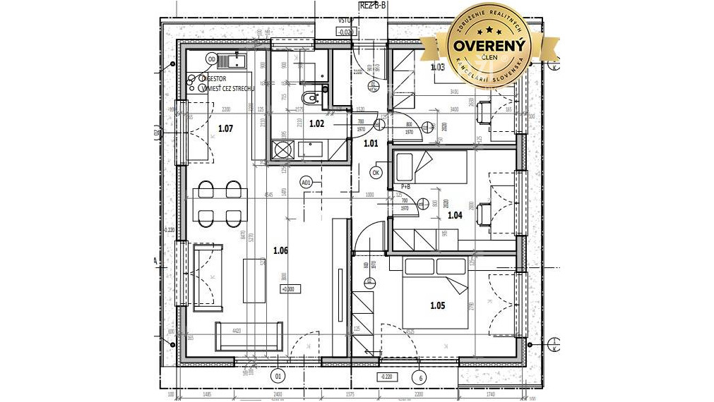 TURANY - Rodinný dom v štvorizbovom prevedení - novostavba 450m2 