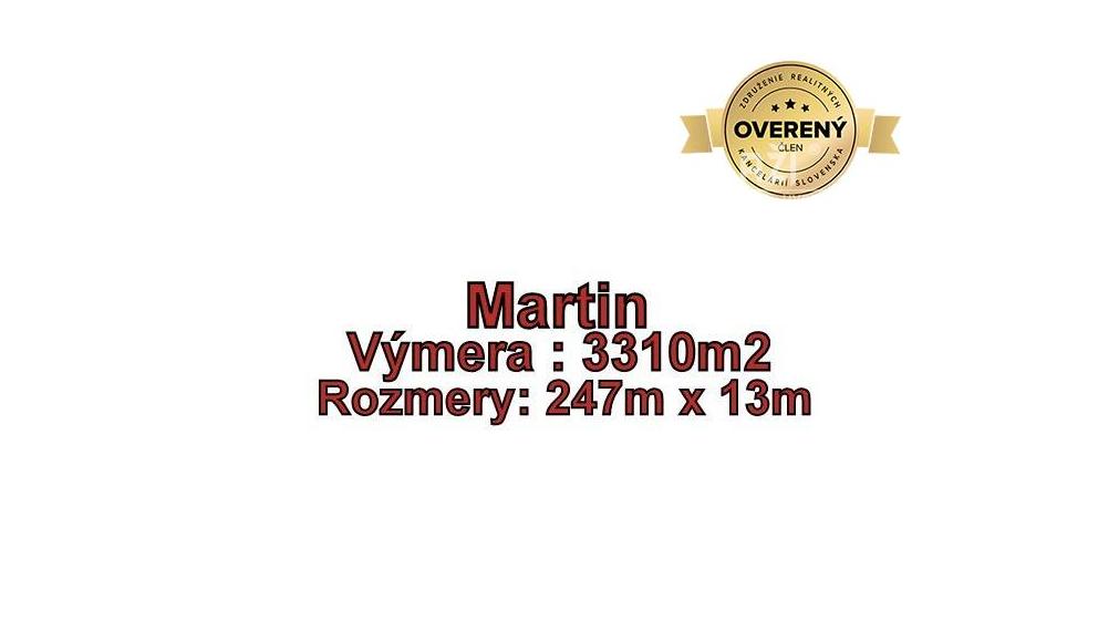 MARTIN-Záturčie pozemok o výmere 3310m2 na stavebné účely
