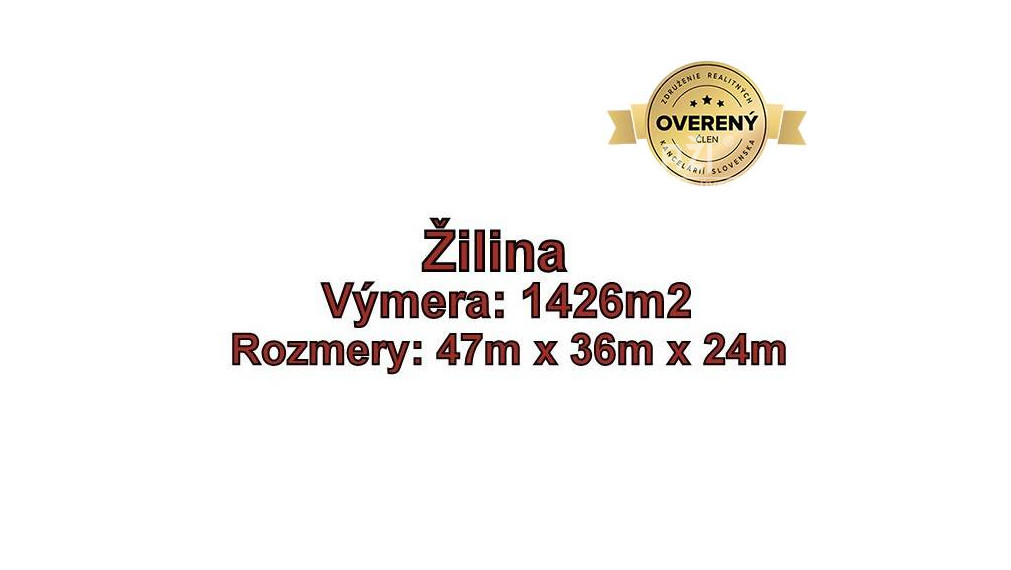 Pozemok s výmerou 3510m2  - ŽILINA