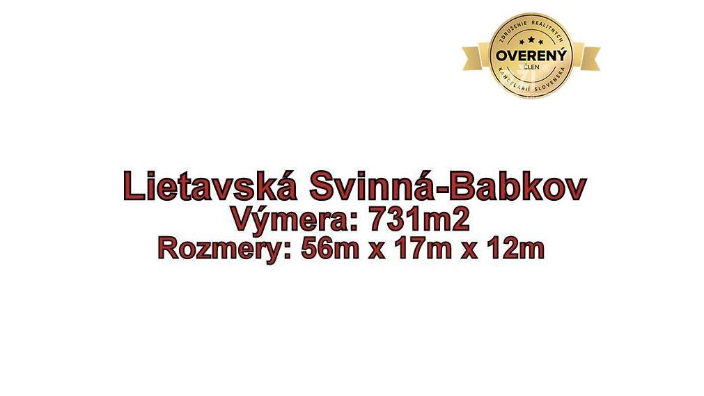 LIETAVSKÁ SVINNA  - BABKOV  pozemok s výmerou 731m2, okr. Žilina