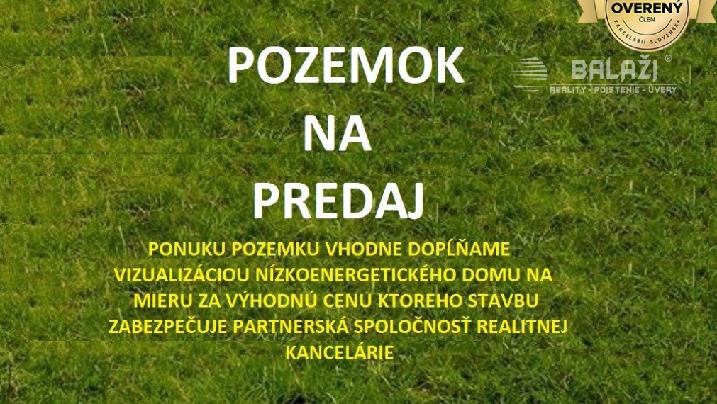 TURANY -  pozemok ,Trusalová 3930 m2,okr. Martin  