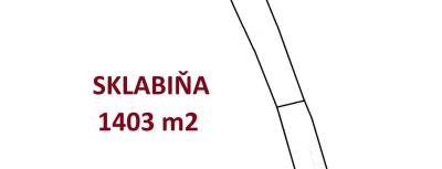 Stavebný pozemok 1403m2 - SKLABIŇA -7 km od mesta Martin 