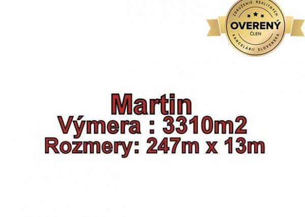 MARTIN-Záturčie pozemok o výmere 3310m2 na stavebné účely