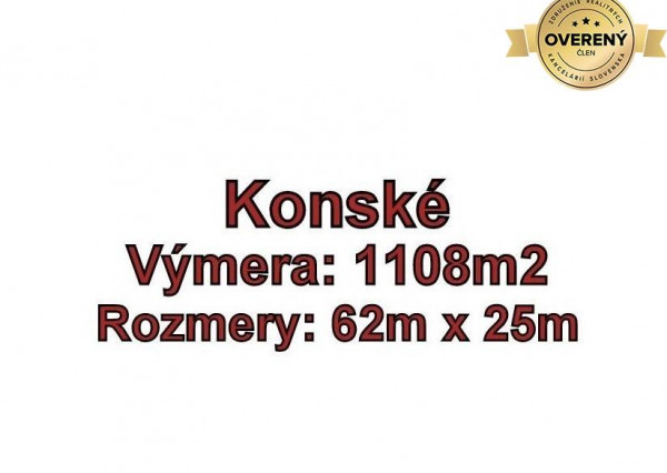 KONSKÉ - pozemok 1108 m2,okr. Martin