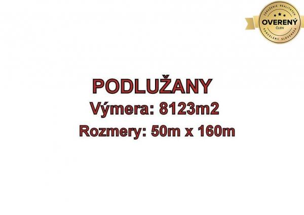 PODLUŽANY- pozemok 8123 m2, okr. Bánovce nad Bebravou