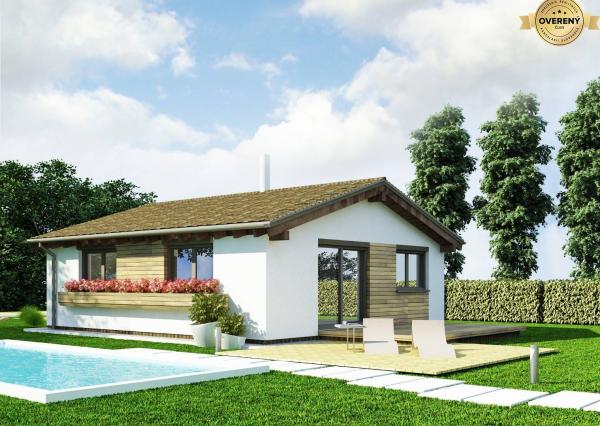 DREVODOM - NÍZKOENERGETICKÝ 2 izbový, 73 m2, okr.Topoľčany